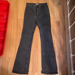 Zara black high waisted flare jean NWOT SIZE 8